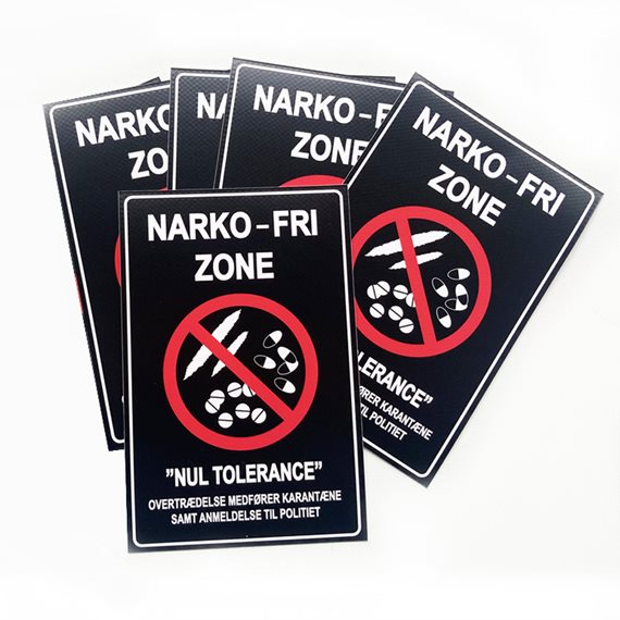 Narko-fri zone klistermærker